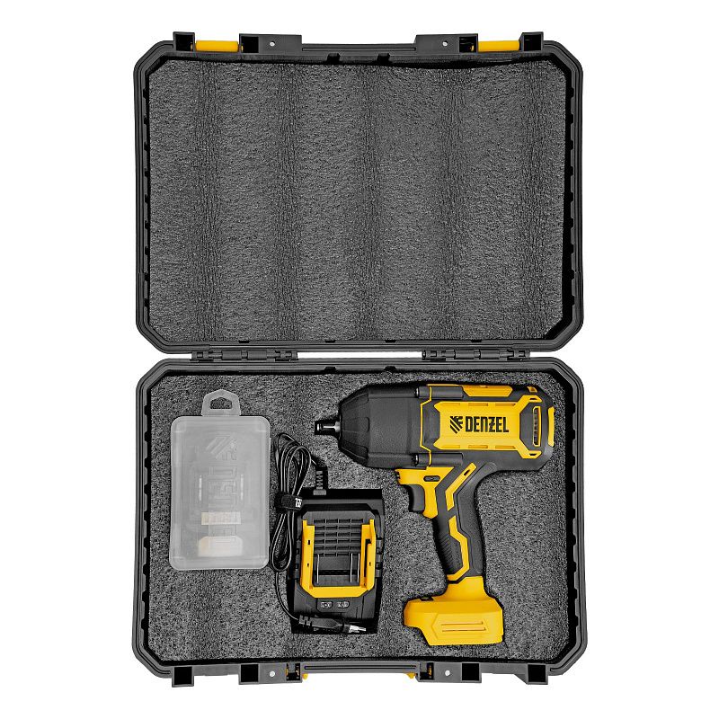 Гайковерт ударный аккумуляторный бесщет. CIWH-BL-20-1000, Li-Ion, 20 В Denzel 26528