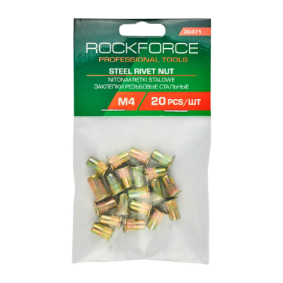 Набор резьбовых стальных заклепок М4 20 шт RockForce RF-36471