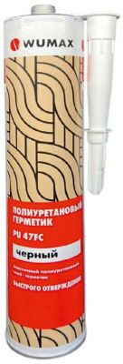 Полиуретановый герметик PU 47FC, черный, 310 мл. WUMAX 18908303