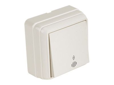 Выключатель 1-клав. проходной (с подсветкой, открытый) кремовый, BRON, (10 A, 250 V, IP 20) Mutlusan 21603160202