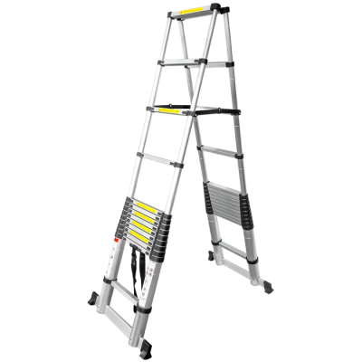 Стремянка телескопическая бытовая алюм. 4,1 м, 13+13 ступ. ForceKraft FK-BL-TA410