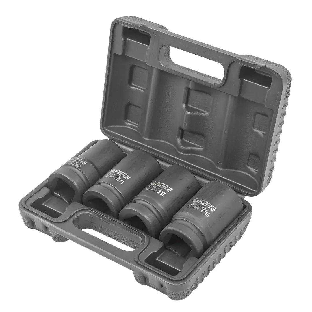 Набор головок ударных глубоких 4 пр., 1" 6-гр. 27, 32, 33, 36 мм Forsage F-8041-5MPB