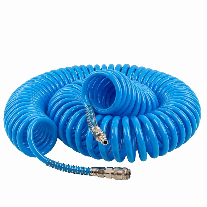 Шланг витой полиуретановый 12х8 мм, 20 м, с быстроразъемными соединениями 1/4' Partner PA-1208-20M