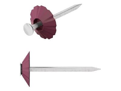 Гвозди декоративные 1,8x32 мм бордовая шляпка 100 шт в зип-локе Starfix SMZ1-48157-100