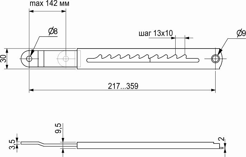 Механизм подъема столешницы парты под углом 10 положений AKS 76923