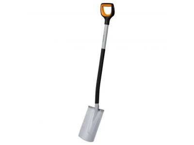 Лопата штыковая с закругленным лезвием Xact, серая Fiskars 1066730