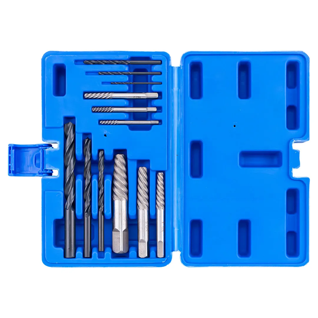 Набор экстракторов для извлечения заломанных болтов/гаек в комплекте со сверлами 12 пр Forsage F-924U12B