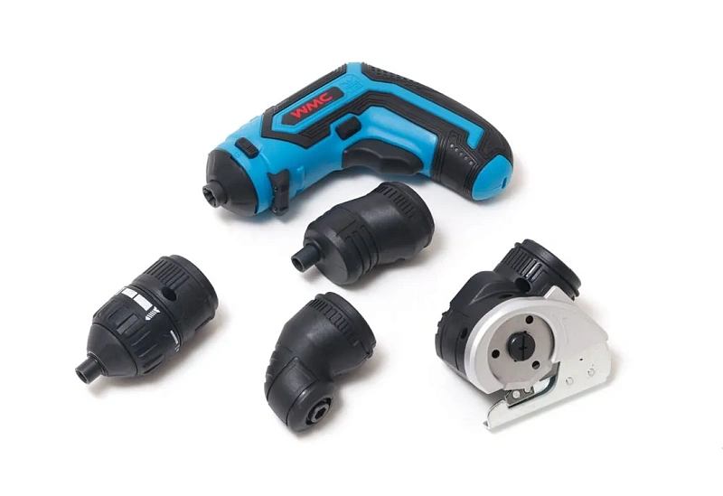 Шуруповерт аккумуляторный с набором бит и аксессуаров 36пр 4V, 1.5Ah, 4Nm WMC TOOLS WMC-1036