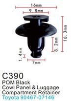 Клипса для крепления внутренней обшивки а/м Тойота пластиковая, 100 шт Forsage C0390Grey(Toyota)