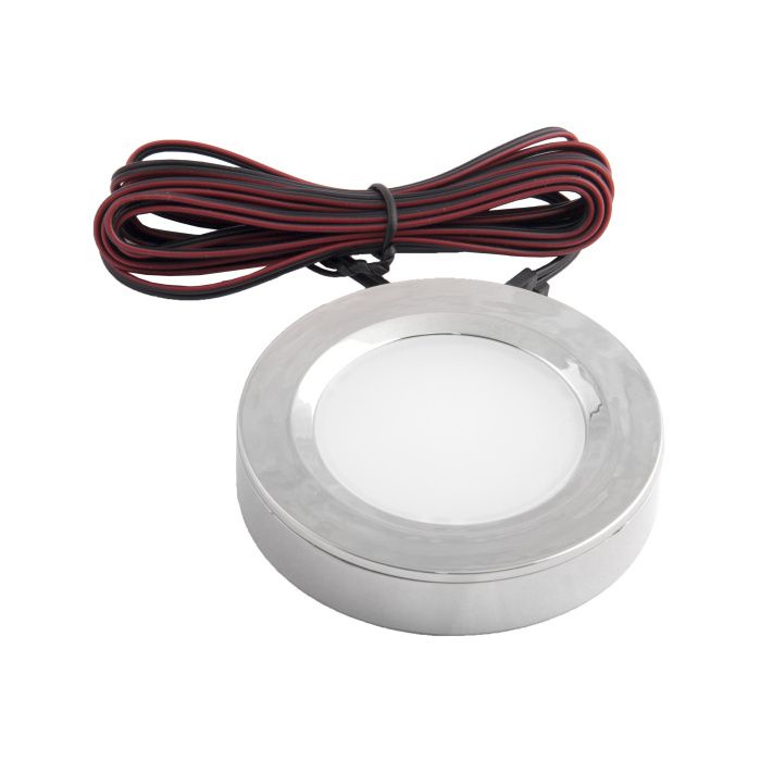 Светильник светодиодный круглый врезной/накладной STAR 2W/12V, хром, 6000К AKS 75633