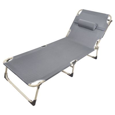 Шезлонг складной (серый) ISMA-FG-HY-8009GR