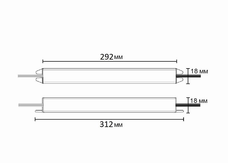 Блок питания Indoor 48W/24V, серия 2, тонкий, AKS 123168
