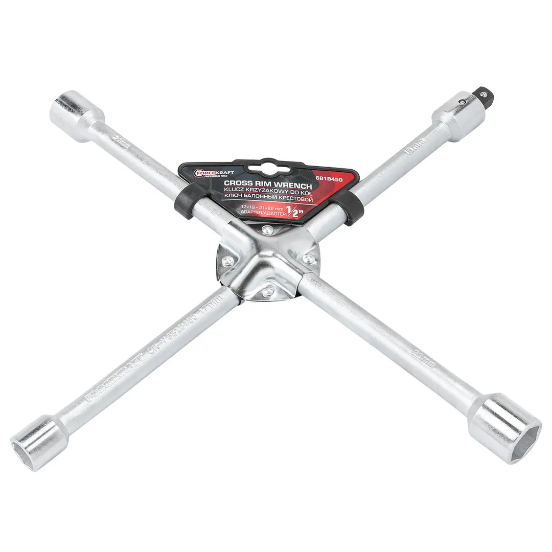 Ключ баллонный крестовой 1/2'', 17х19, 21х22 мм ForceKraft FK-681B450