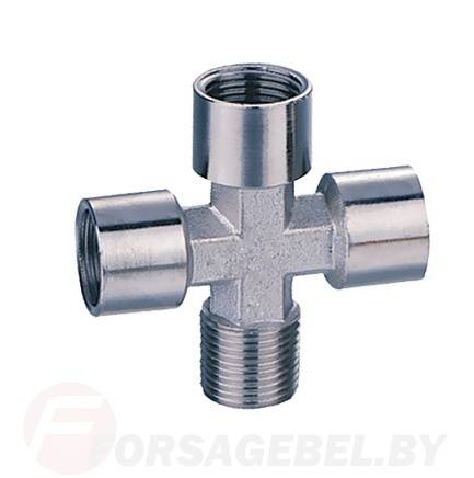 Разветвитель X-образный, внутр. резьба/наруж. резьба 1/2" FUBAG 180372 В