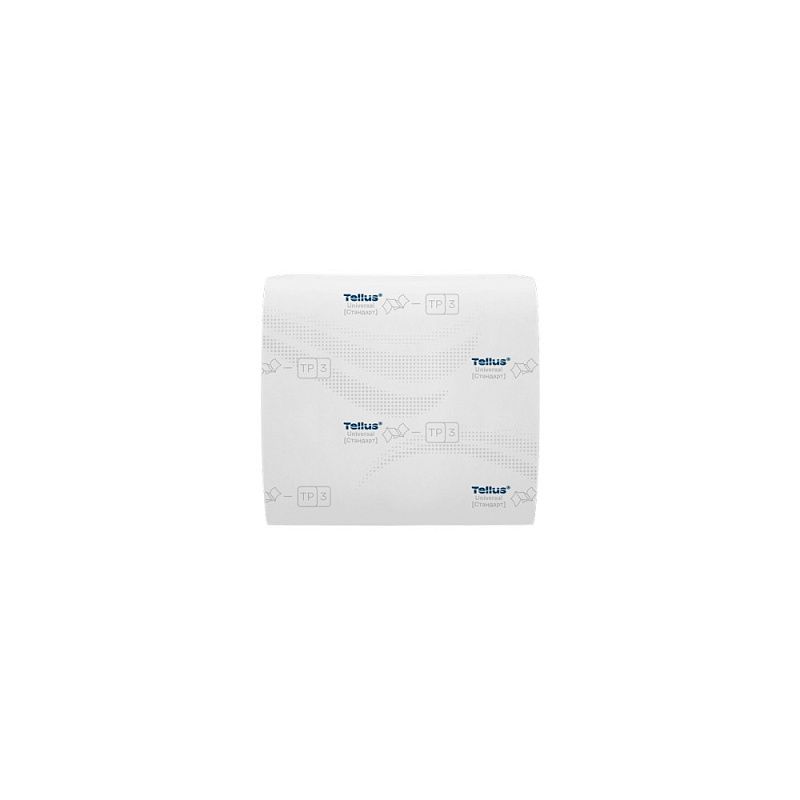 Бумага туалетная  Tellus Стандарт, TР3, листовая, 250 листов, 1 слой