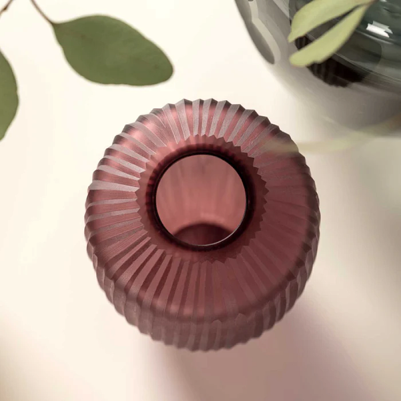 Ваза "BELLAGIO", стекло, 16 см, розовый