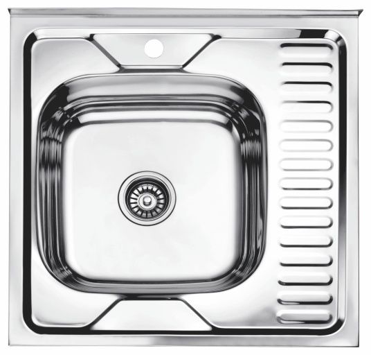 Кухонная мойка из нержавеющей стали, декорированная, левая Ledeme L66060-L