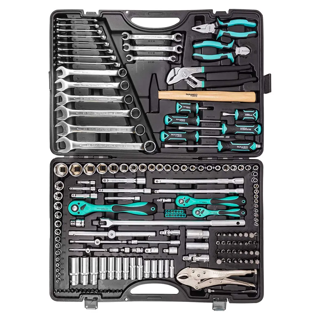 Набор инструментов 180 пр. 1/4''&3/8''&1/2'', 6-гр. MAMEDFORCE MF-41802-5