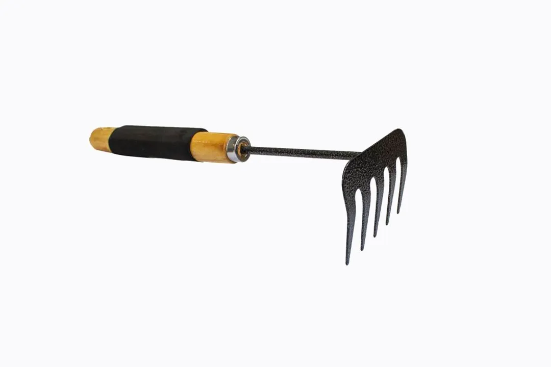 Грабли мини с деревянной рукояткой 5-зуб., L-300 мм WMC TOOLS WMC-TG2104020-Z