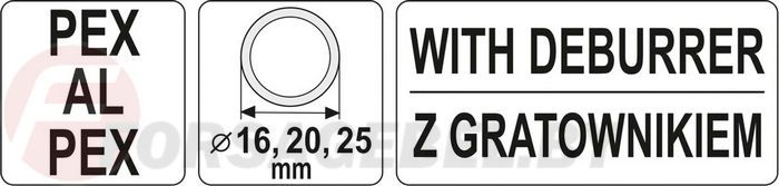Калибратор для пластиковых труб с фаскоснимателем 16/20/25 Yato YT-22373
