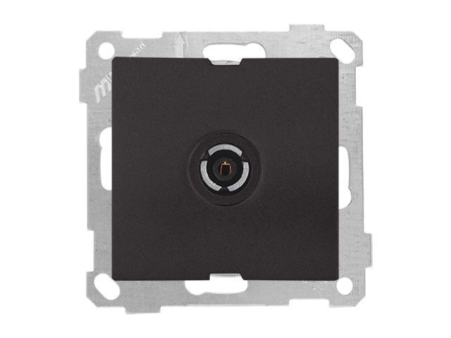 Розетка телевиз. 1-ая, скрытая, без рамки, с/з, 11dB, переходная, черная, DARIA, Mutlusan 21001700184