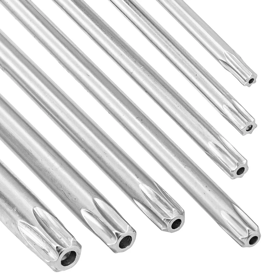 Набор Г-образных длинных ключей Torx TR (с отверстием), T10H-T40H 7 пр. JCB JCB-5071TL