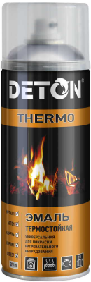 Эмаль термостойкая Серебристая аэр. 520 мл THERMO DETON DTN-A70667