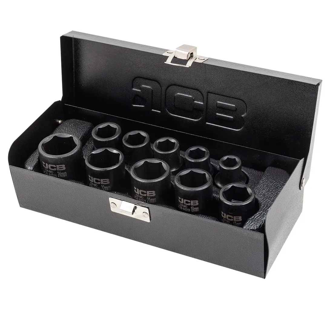 Набор ударных головок 10-24 мм, 10 пр, 1/2'' 6-гр JCB JCB-4101-5MPB