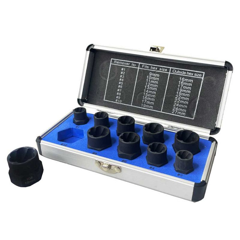 Набор головок-экстракторов поврежденных болтов и гаек 10 предметов Horex HZ 24.1.079S