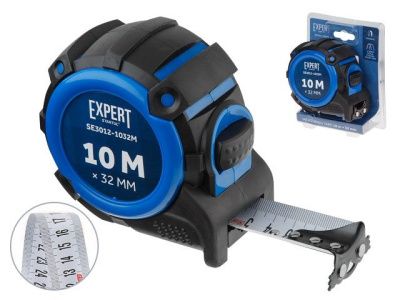 Рулетка 10м/32мм EXPERT STARTUL SE3012-1032M Двухсторонняя шкала нанесения, нейлоновое покрытие, магнитный обрезиненный зацеп