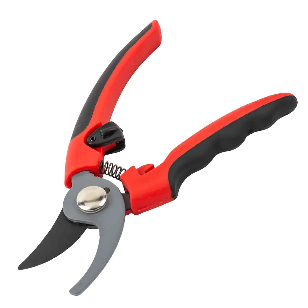 Секатор садовый с боковой фиксацией и прорезиненными рукоятками, L-200 мм, WMC TOOLS WMC-TG1306039-A