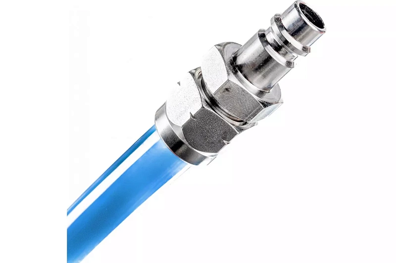 Пневмошланг витой полиуретановый 10х14 мм, 15 м, с разъемами AirBoss PUR-1415M