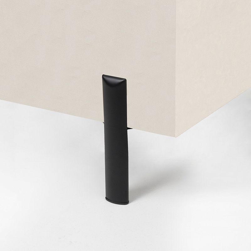 Опора мебельная мет. KLEO h130 для пуфов черный матовый AKS 112847