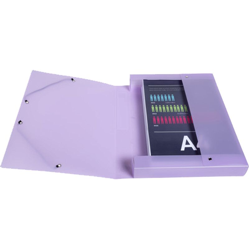 Папка на резинках "Chromaline Pastel", A4, 40 мм, полипропилен, ассорти