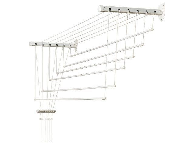 Сушилка для белья алюминиевая 2,0 м, 6 стержней, универсальная лифт, 6 прутьев PERFECTO LINEA 36-022060