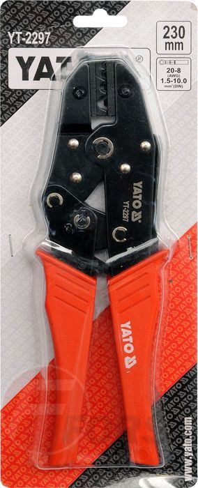 Пресс-клещи для обжима проводов 1.5-10.0/20-8 AWG Yato YT-2297