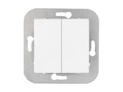 Выключатель 2 клав., cкрытый, 10А, белый, Уют, Bylectrica С510-551