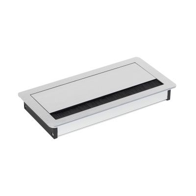 Пропуск кабельный металл 240х120мм брашированное серебро AKS 123683