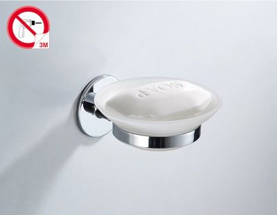 Мыльница на клеевой основе, сталь + пластик, хром Ledeme L5702