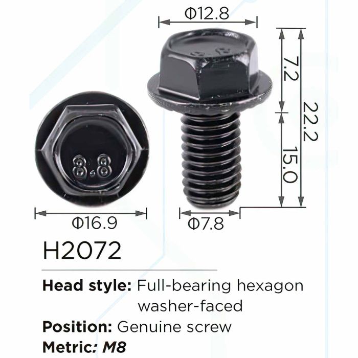 Клипса для крепления внутренней обшивки а/м универсальная, металл., 100 шт Forsage H2072(universal)