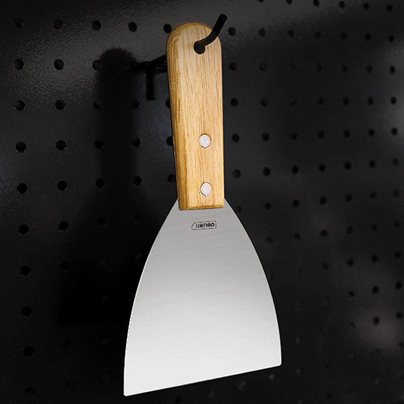 Шпатель Deli YS DL-HD1C, нержавеющий, 25 мм, деревянная рукоятка