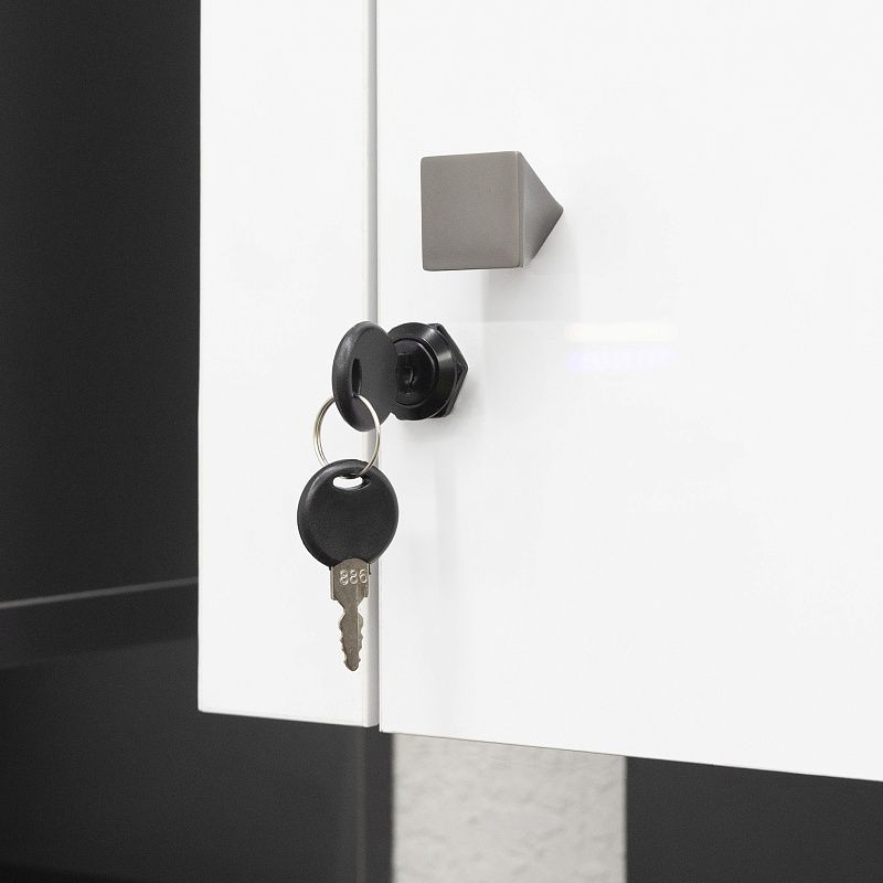 Замок для распашной двери механический 103-20, черный, AKS 117296