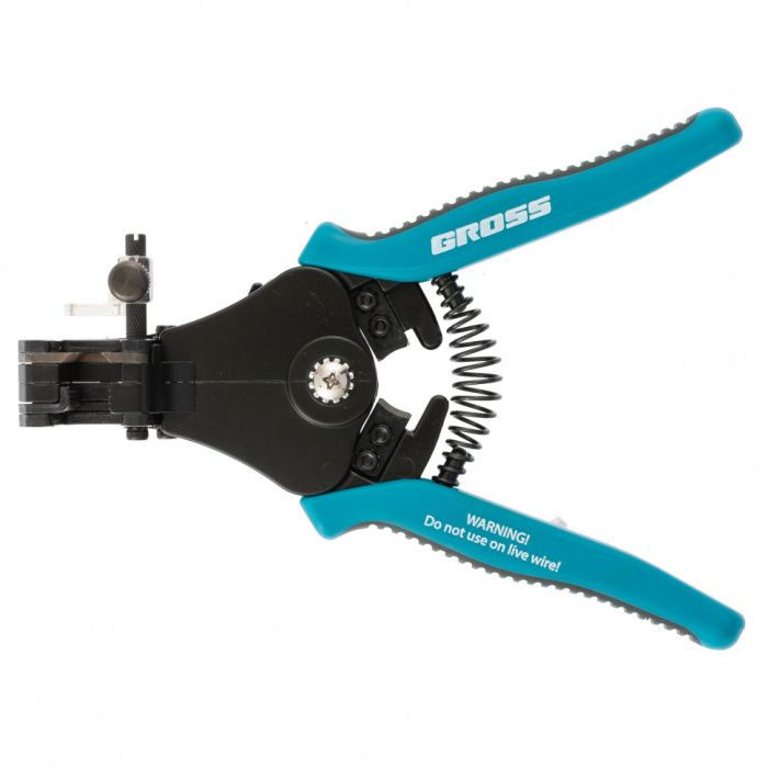 Щипцы для зачистки электропроводов 0.5, 1.0, 1.5, 2.5, 4.0, 8.0 мм кв. (8-22AWG), лезвие SK5 Gross 17721