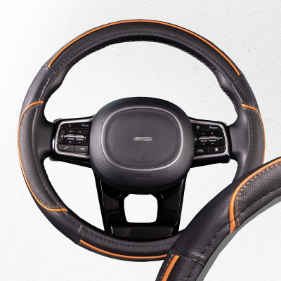 Оплетка экокожа M Combo- Черно/Оранжевая SKYWAY S01102335