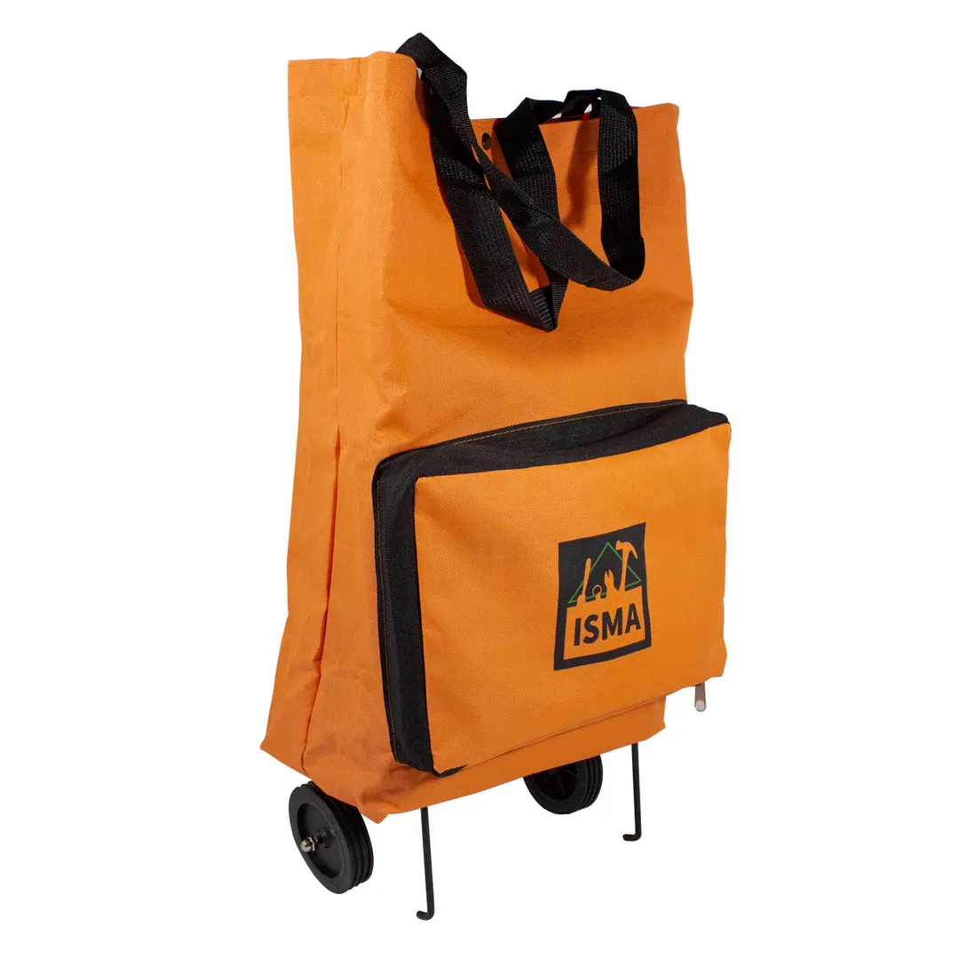 Сумка хозяйственная на 2 колесах с ручками и боковым карманом ISMA ISMA-FN209