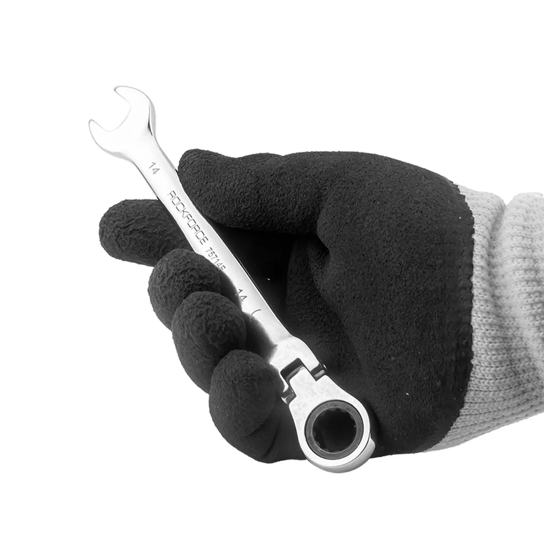 Набор комбинированных трещоточных ключей с шарниром 10, 12-14, 17 мм 5 пр RockForce RF-51052F