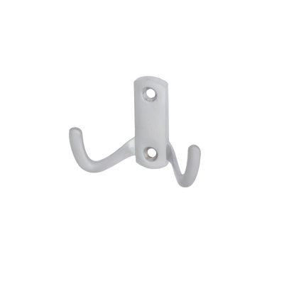 Крючок меб. двухрожковый мет. WP13 матовый хром AKS 69603