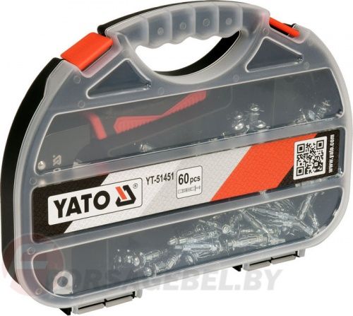 Пистолет для установки дюбелей ''Молли'' +60 дюбелей Yato YT-51451