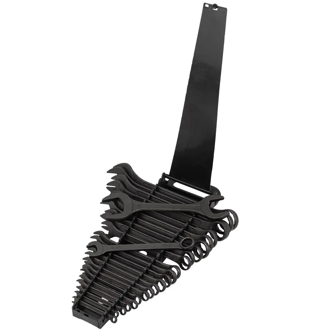 Набор ключей комбинированных 25 пр, 6-27, 30, 32, рожковый ключ 36х41 мм ISMA ISMA-5261P36-41 Black