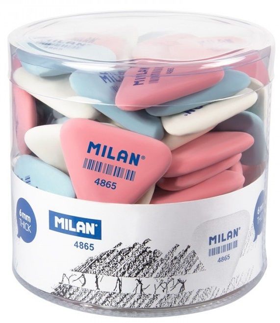 Ластик Milan "4865", 1 шт, ассорти